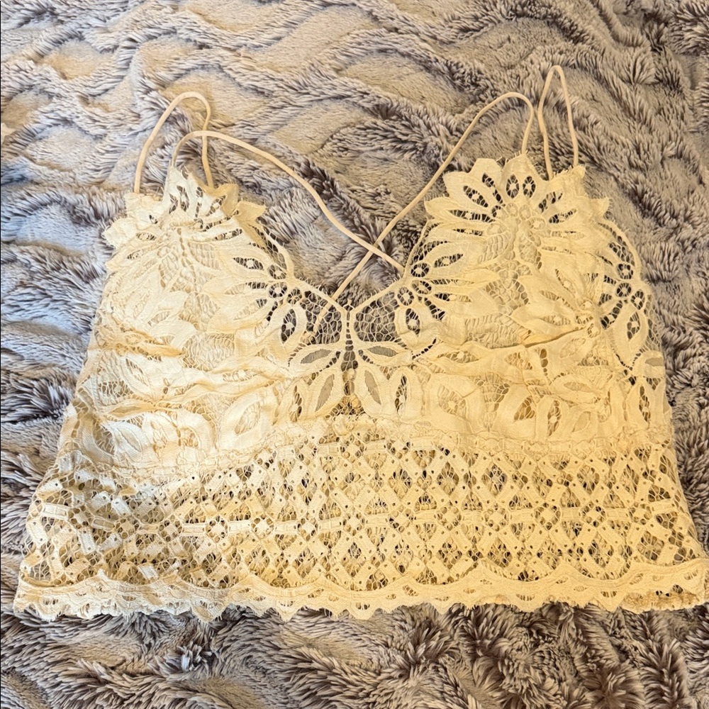 Cream Lace Bralette
